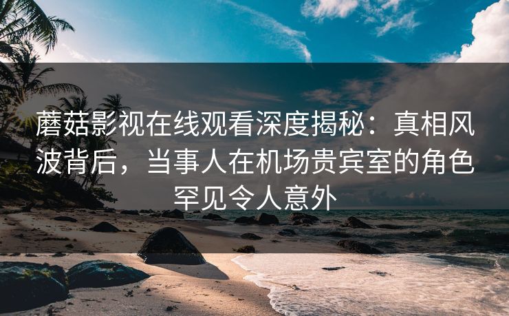 蘑菇影视在线观看深度揭秘：真相风波背后，当事人在机场贵宾室的角色罕见令人意外